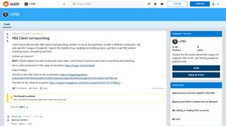 
                            10. PBE Client not launching : PBE - Reddit