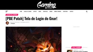 
                            12. [PBE Patch] Tela de Login do Gnar! - Gaming News