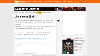 
                            6. pbe server: LoL - Spieletipps