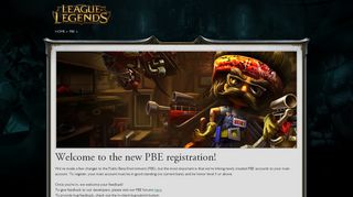 
                            1. PBE Signup | League of Legends - PBE Signups are Closed - League ...