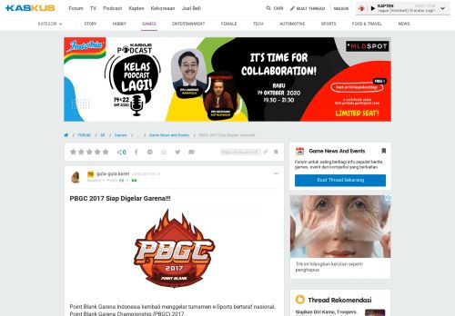 
                            6. PBGC 2017 Siap Digelar Garena!!! | KASKUS