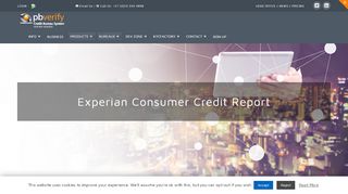 
                            11. pbVerify - Credit Bureau - Experian Consumer Credit Report