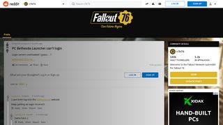 
                            4. PC Bethesda Launcher can't login : fo76 - Reddit