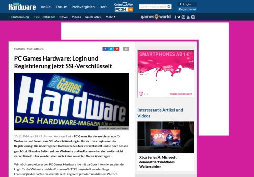 
                            3. PC Games Hardware: Login und Registrierung jetzt SSL-Verschlüsselt