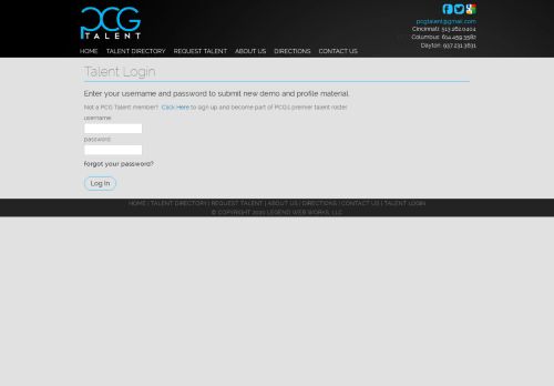 
                            6. PC Goenner - login - PCG Talent Agency