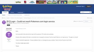 
                            3. [PC] Login - Could not reach Pokemon.com login service ...