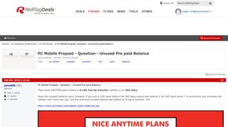 
                            5. PC Mobile Prepaid - Question - Unused Pre paid Balance ...