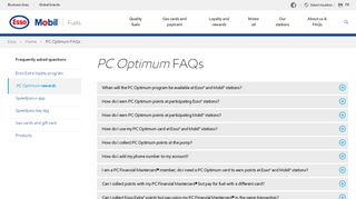 
                            13. PC Optimum rewards program FAQs | Esso and Mobil and Mobil