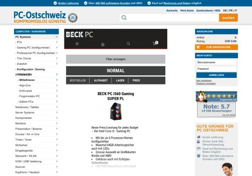 
                            5. PC-Ostschweiz - Computer / Hardware - PC Systeme - Konfigurator ...