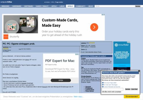 
                            5. PC: PC: Ogame einloggen prob. (andruha) - Computerhilfen.de
