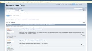 
                            8. pc shows blue screen and mouse pointer only - Computer Hope
