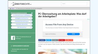 
                            10. PC-Überwachung am Arbeitsplatz - Arbeitsrecht 2019