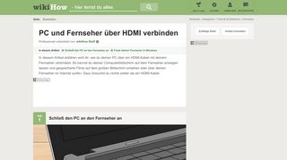 
                            13. PC und Fernseher über HDMI verbinden – wikiHow