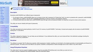 
                            10. PCAnywhere PassView v1.12 - Recover pcANYWHERE passwords