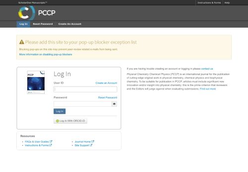 
                            5. Pccp - Submit an article - ScholarOne