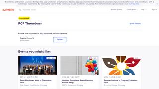 
                            12. PCF Throwdown Registration, Sun, 3 Mar 2019 at 8:30 AM | Eventbrite