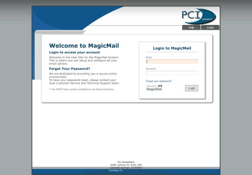 
                            7. PCI Broadband Webmail