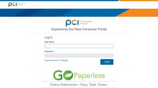 
                            5. PCI Consumer Portal: Login