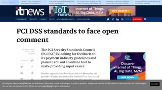 
                            10. PCI DSS standards to face open comment - Security - iTnews