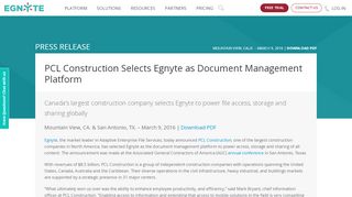 
                            10. PCL Construction Selects Egnyte as Document Management Platform