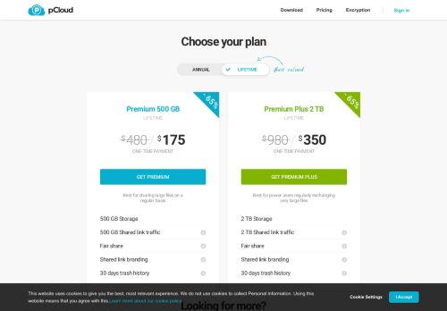 
                            3. pCloud - Best Cloud Storage Pricing & Cost Plans