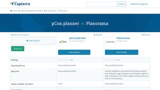 
                            11. pCon.planner vs Planorama - 2019 Feature and Pricing Comparison