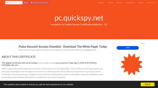 
                            1. pc.quickspy.net - Certificate details