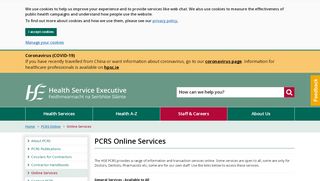 
                            12. PCRS Online Services - HSE.ie