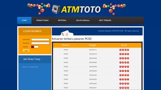 
                            5. PCSO - ATM TOTO - Bermain togel online dengan mudah dan cepat