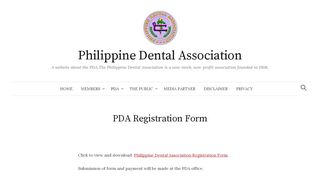 
                            7. PDA Registration Form – Philippine Dental Association