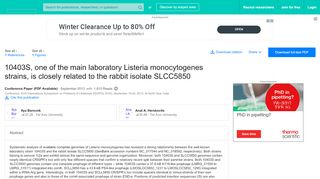 
                            12. (PDF) 10403S, one of the main laboratory Listeria monocytogenes ...