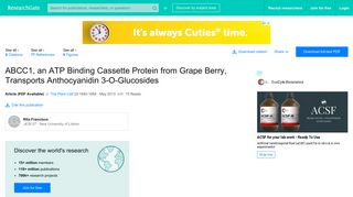 
                            12. (PDF) ABCC1, an ATP Binding Cassette Protein from Grape Berry ...
