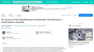 
                            5. (PDF) An account of the Hapalidiaceae (Corallinales, ...