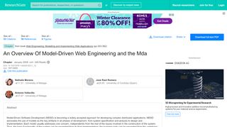 
                            7. (PDF) An Overview Of Model-Driven Web Engineering and the Mda