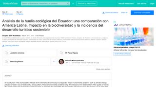 
                            12. (PDF) Análisis de la huella ecológica del Ecuador: una comparación ...