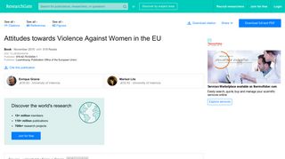 
                            11. (PDF) Attitudes towards Violence Against Women in the EU