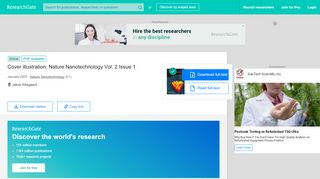 
                            11. (PDF) Cover illustration: Nature Nanotechnology Vol. 2 Issue 1