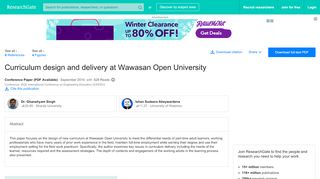 
                            9. (PDF) Curriculum design and delivery at Wawasan Open University
