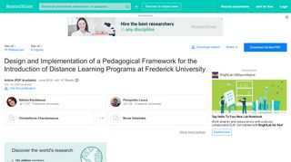 
                            11. (PDF) Design and Implementation of a Pedagogical Framework for ...