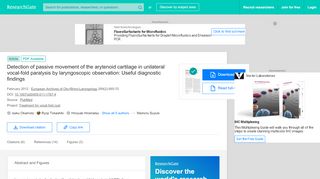 
                            8. (PDF) Detection of passive movement of the arytenoid cartilage in ...