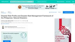 
                            10. (PDF) Disaster Risk Profile and Disaster Risk Management ...