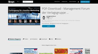 
                            10. PDF-Download - Management Forum der Verlagsgruppe ... - Yumpu