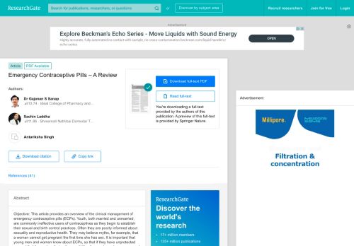 
                            9. (PDF) Emergency Contraceptive Pills – A Review - ResearchGate