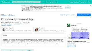 
                            9. (PDF) Eponymous signs in dermatology - ResearchGate
