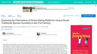 
                            11. (PDF) Exploring the Phenomena of Online Dating Platforms ...