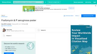 
                            12. (PDF) Fosfomycin & P aeruginosa poster - ResearchGate