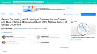 
                            9. (PDF) Genetic Counseling and Screening of Consanguineous ...