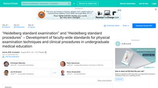 
                            6. (PDF) “Heidelberg standard examination” and “Heidelberg standard ...