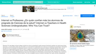 
                            7. (PDF) Internet vs Profesores ¿En quién confían más los alumnos de ...