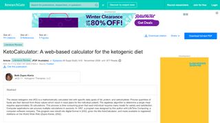 
                            3. (PDF) KetoCalculator: A web-based calculator for the ketogenic diet